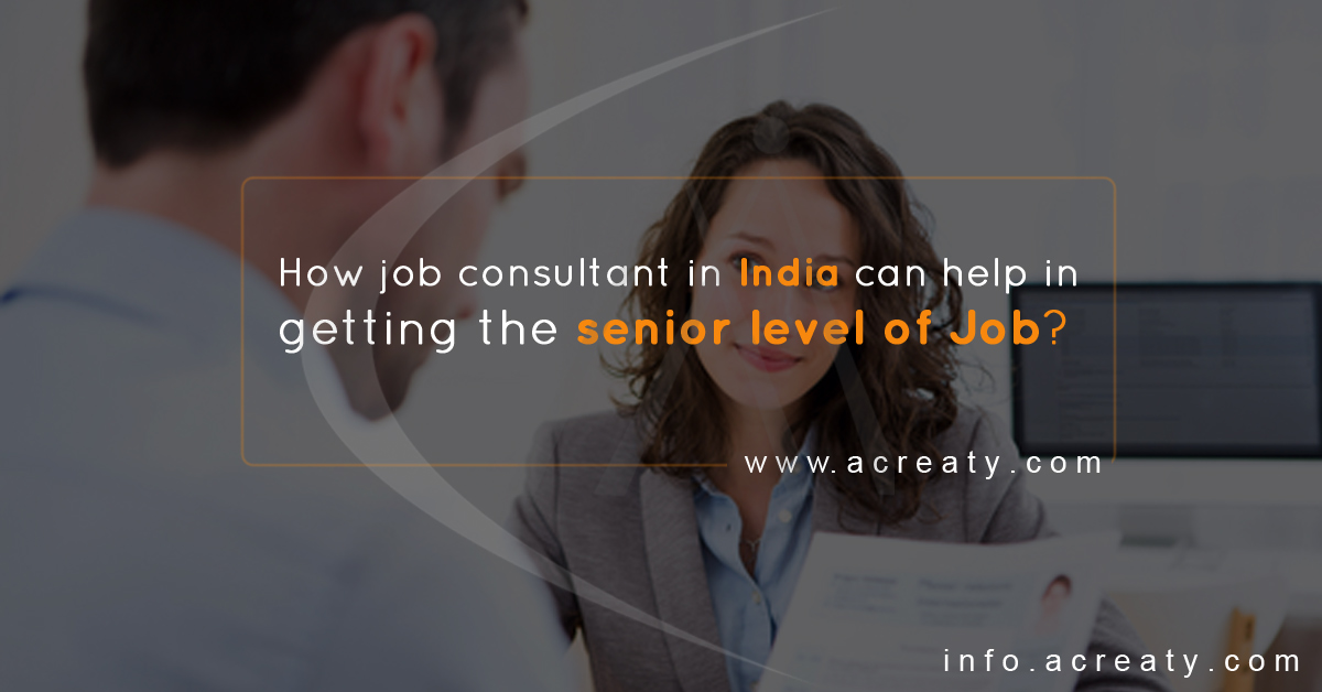 How job consultant in India can help in getting the senior level of Job?